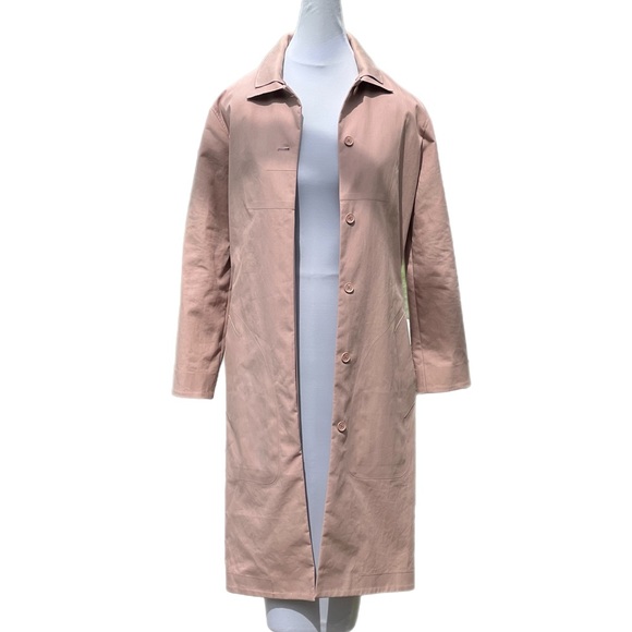 Authentic Lacoste Small 34 Rose Blush Pink Fashion Show Collection Trench Coat S - Picture 2 of 16